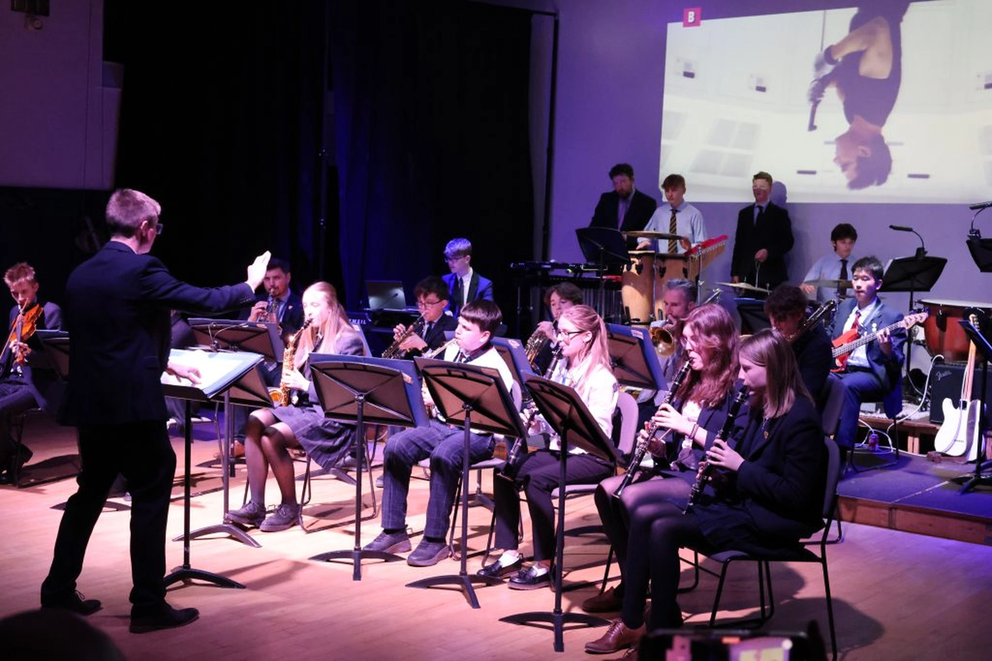 Barney students performing in a band.