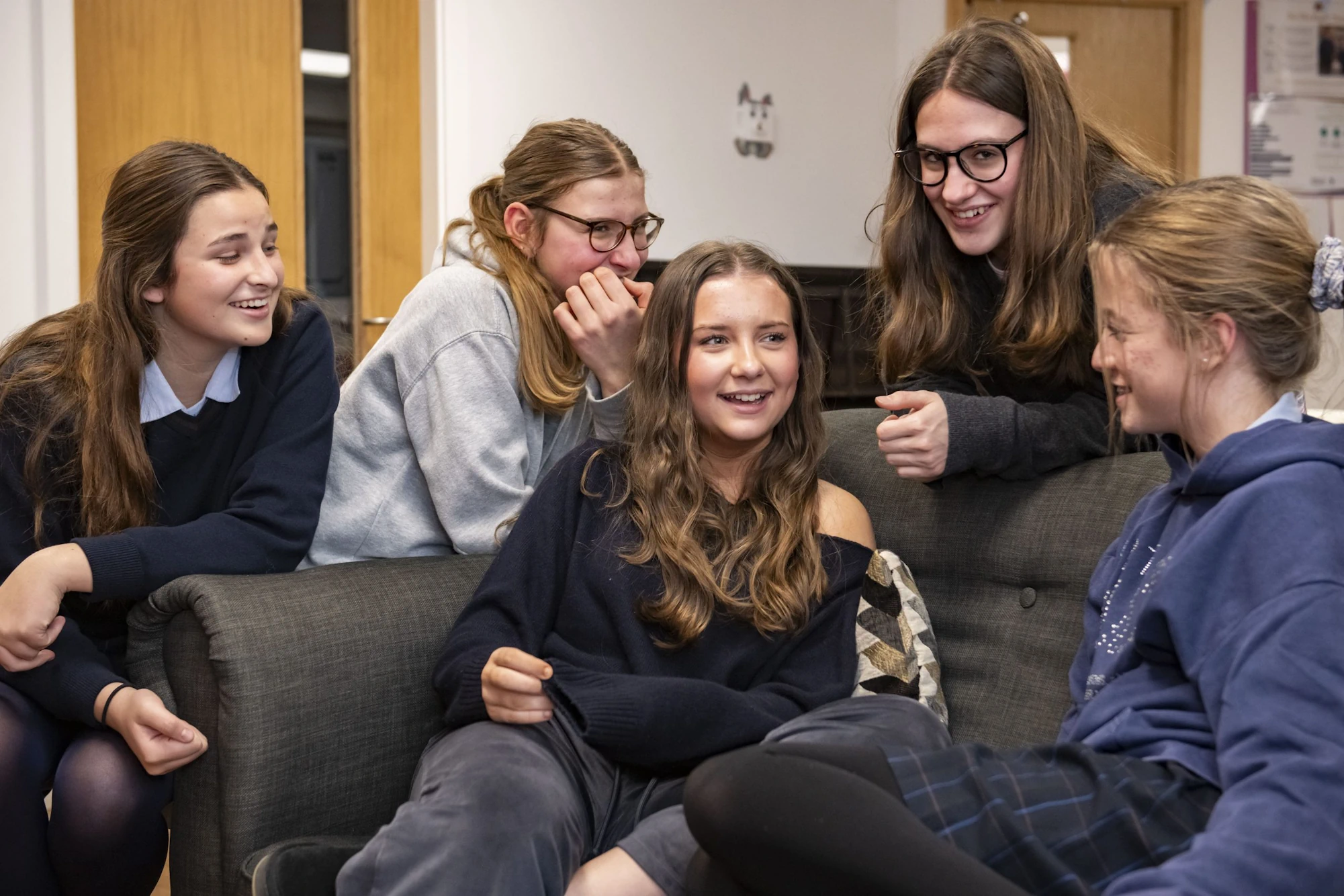 Barnard Castle School boarding school girls in the dorms.