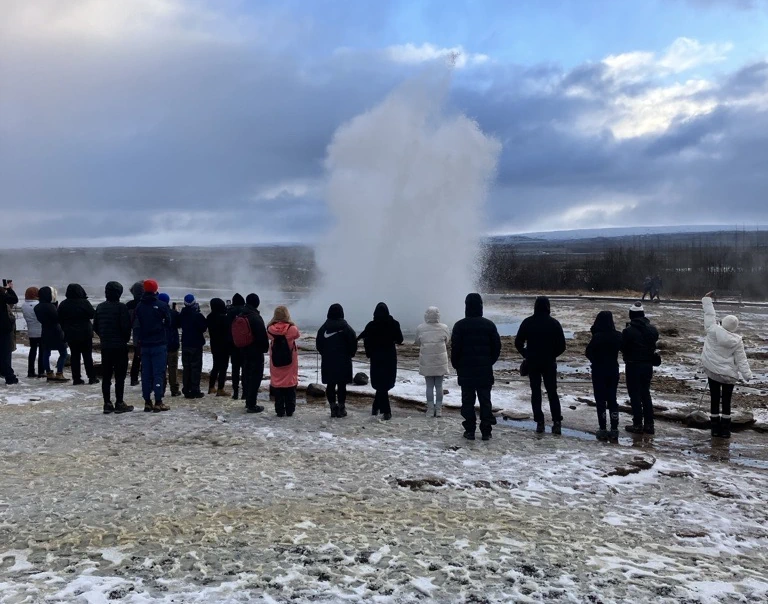 Barnard Castle School year 11 pupils in Iceland.