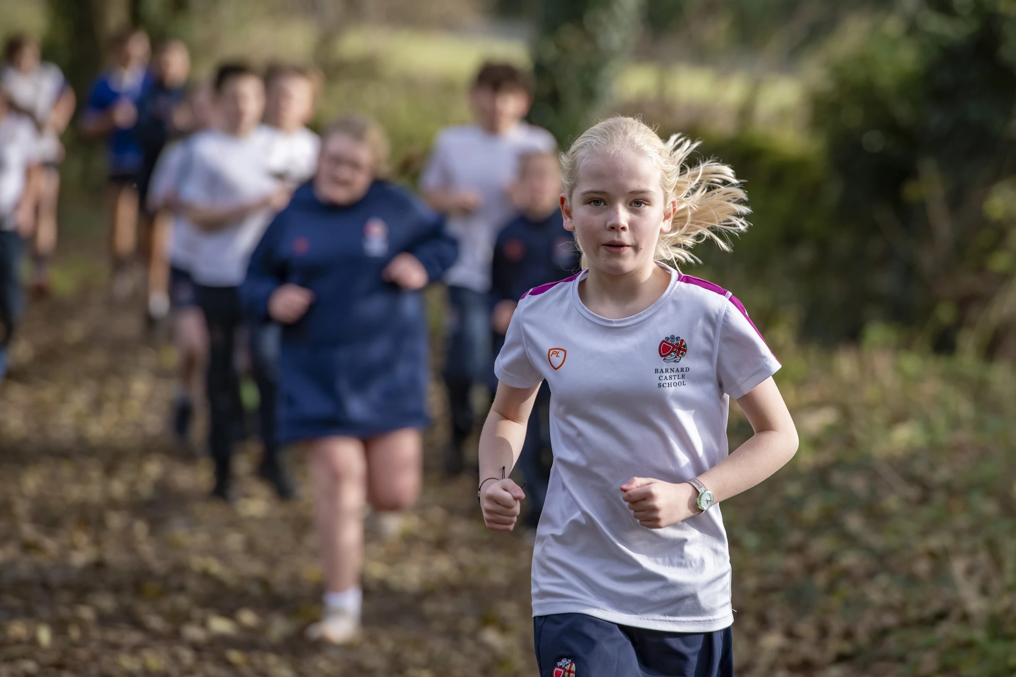 A Barnard Castle School Longfield house boarding pupil during cross country.