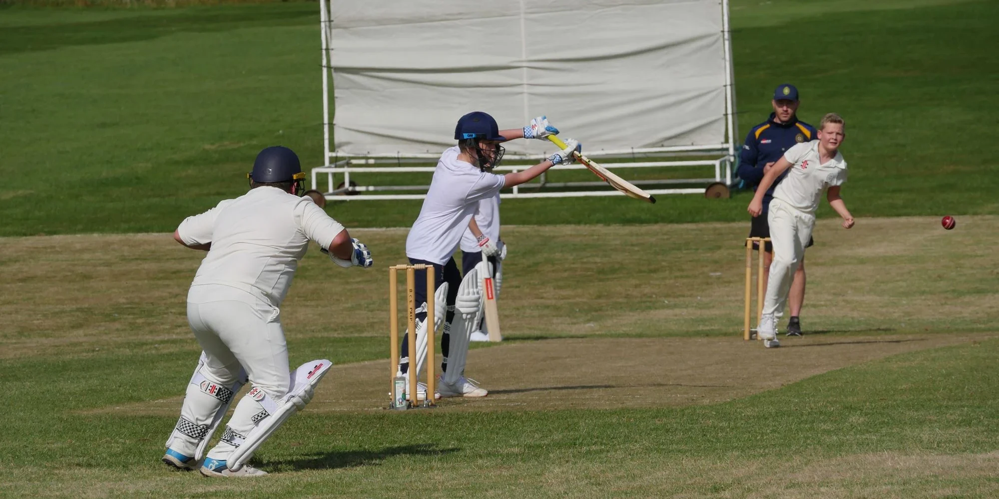 Barnard Castle School students playing cricket, part of TASS Excellence.