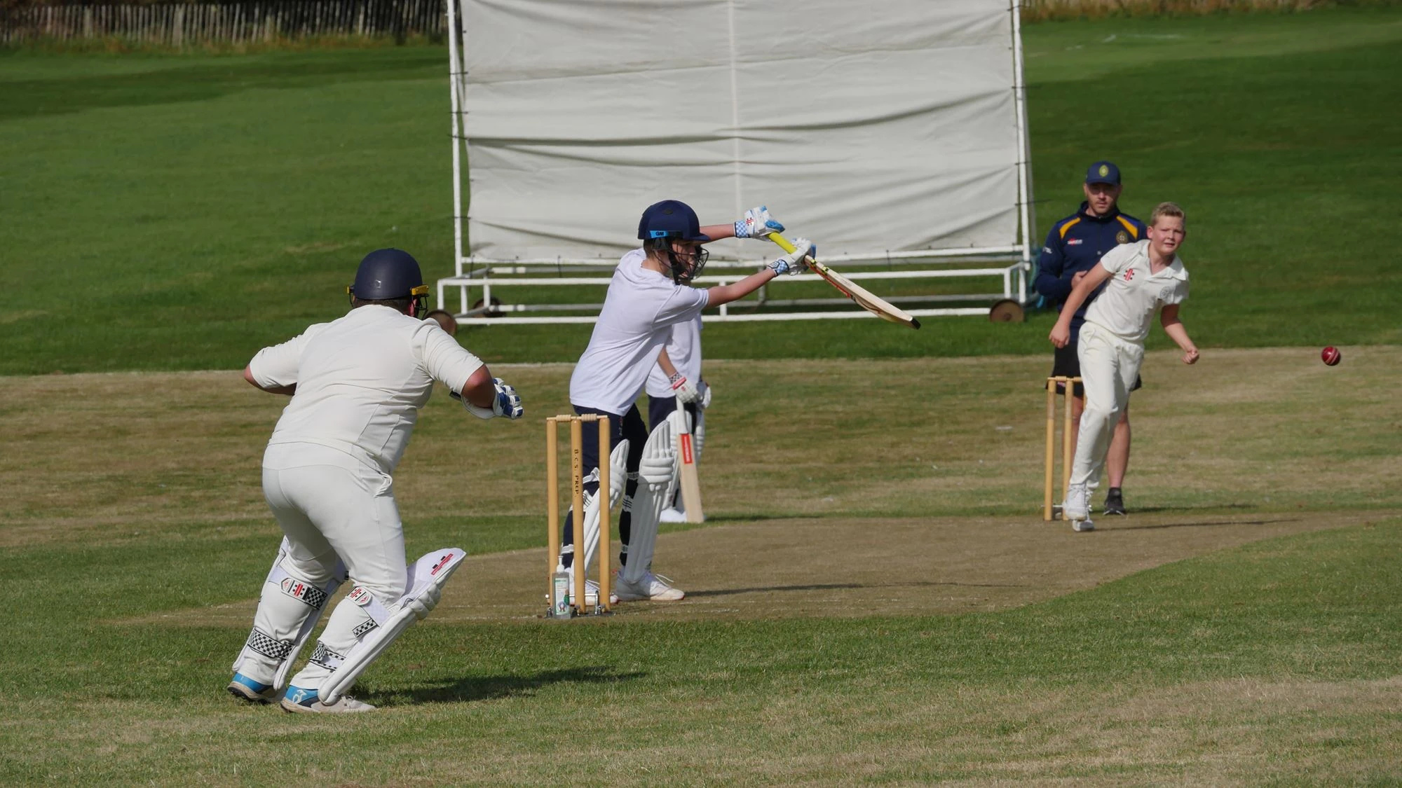 Barnard Castle School students playing cricket, part of TASS Excellence.