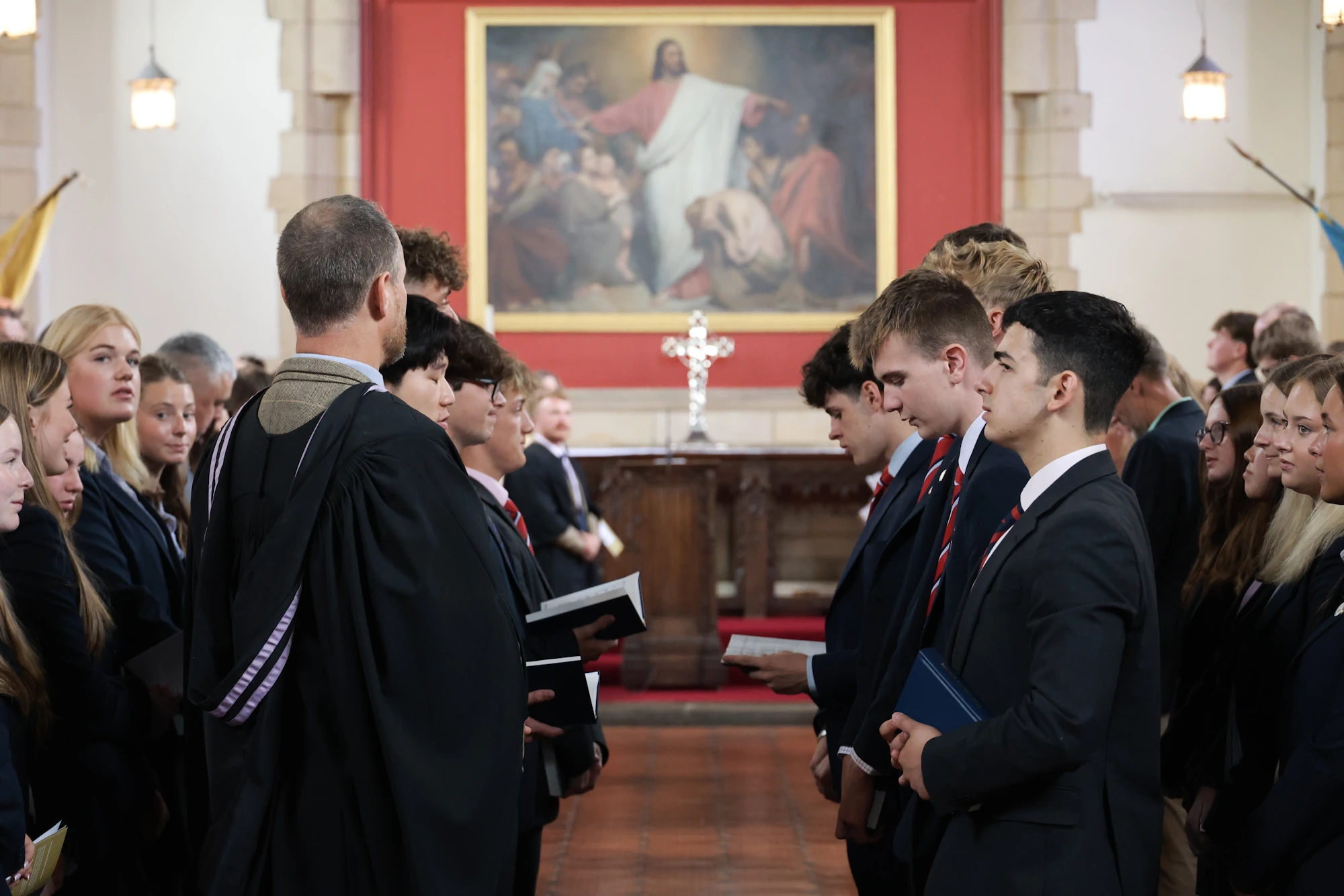 Pupils in chapel.