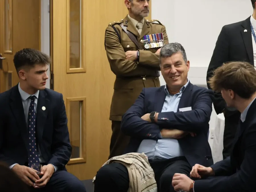 International agents speaking with students