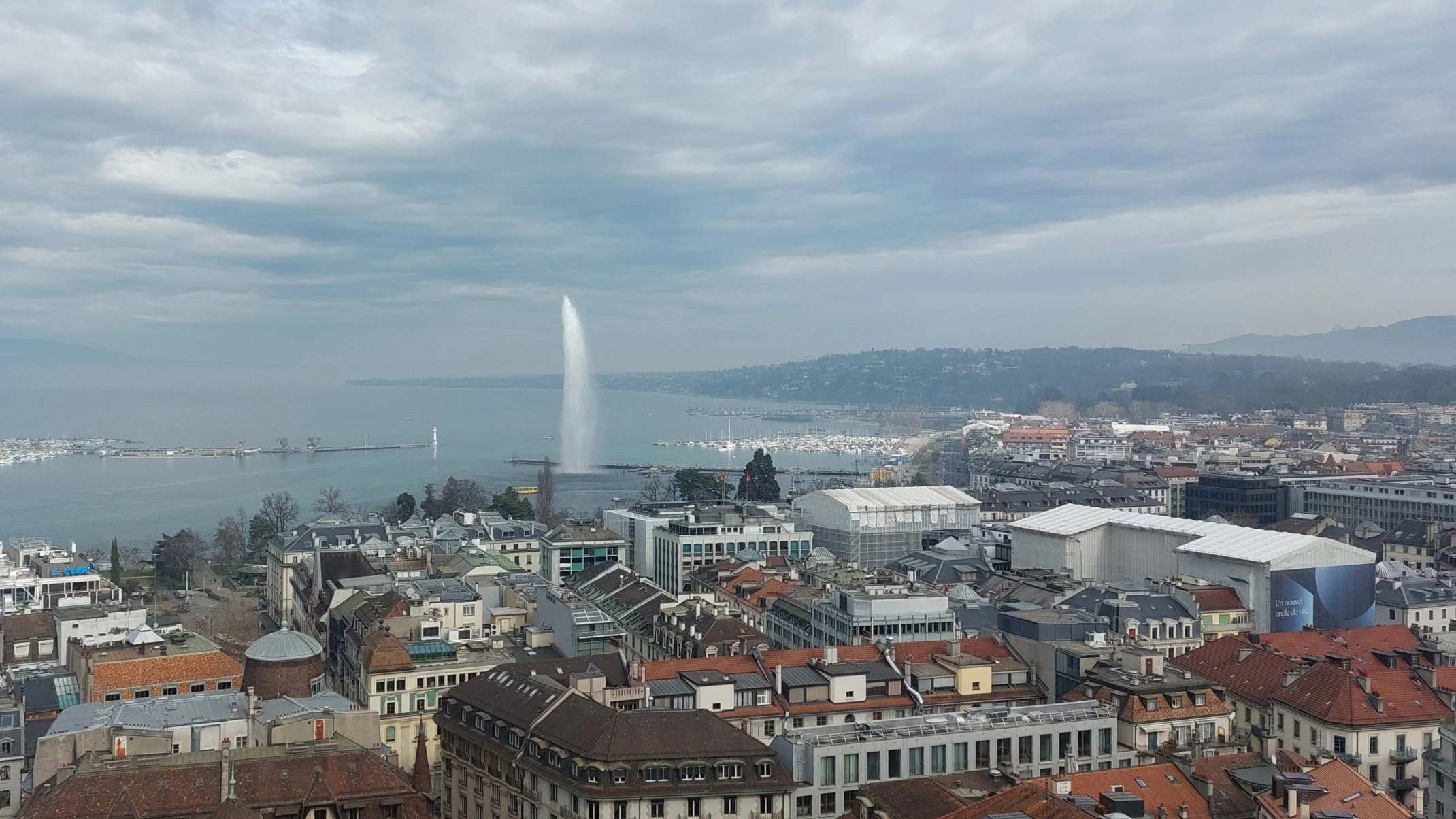 An aerial image of Geneva.