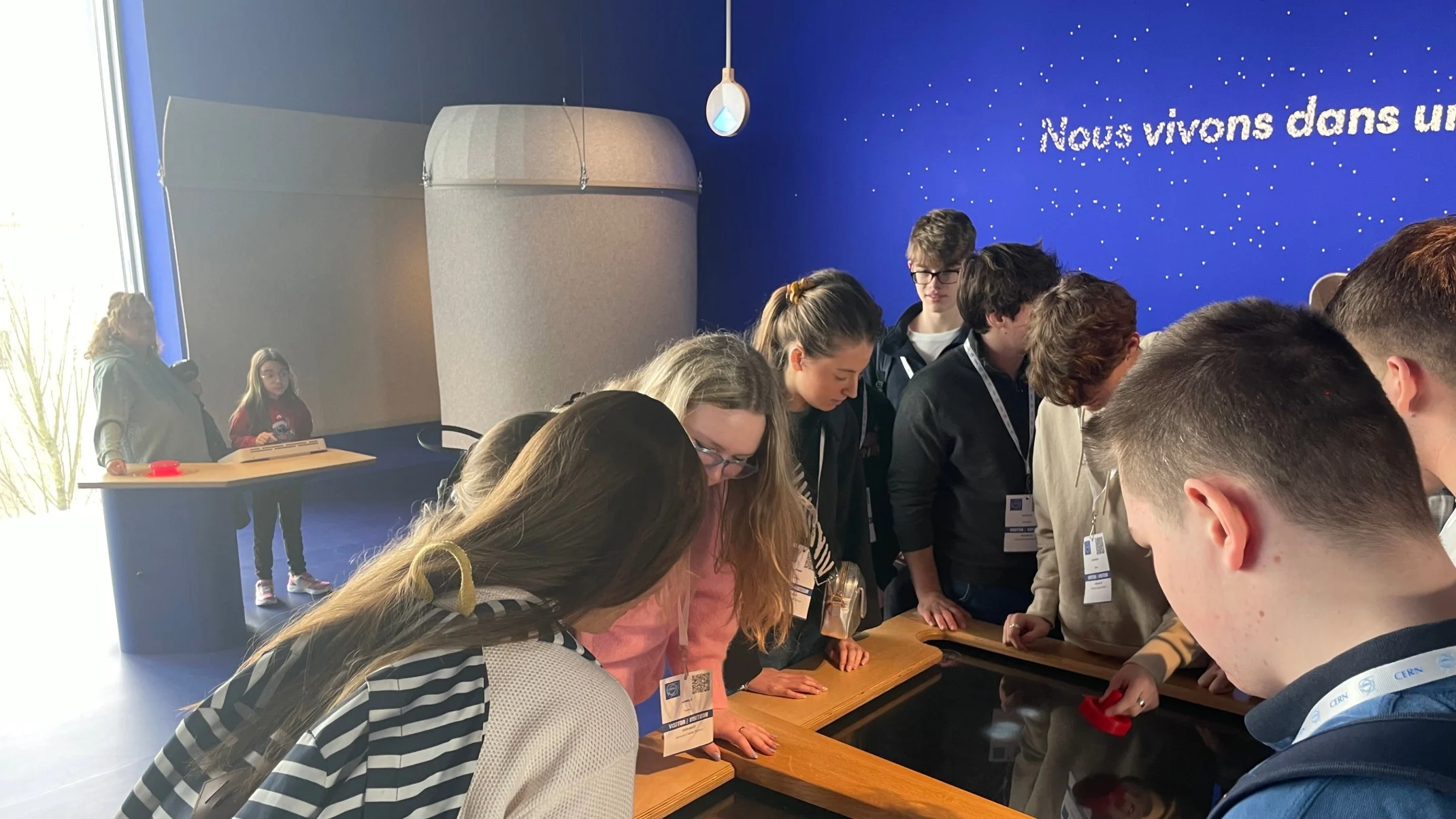 Barney students together at CERN in Geneva.