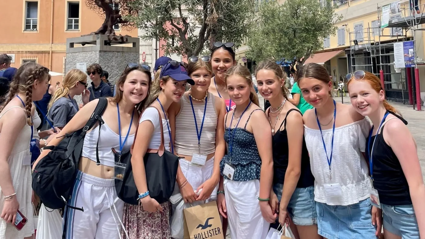 A group of Barney students in Nice.