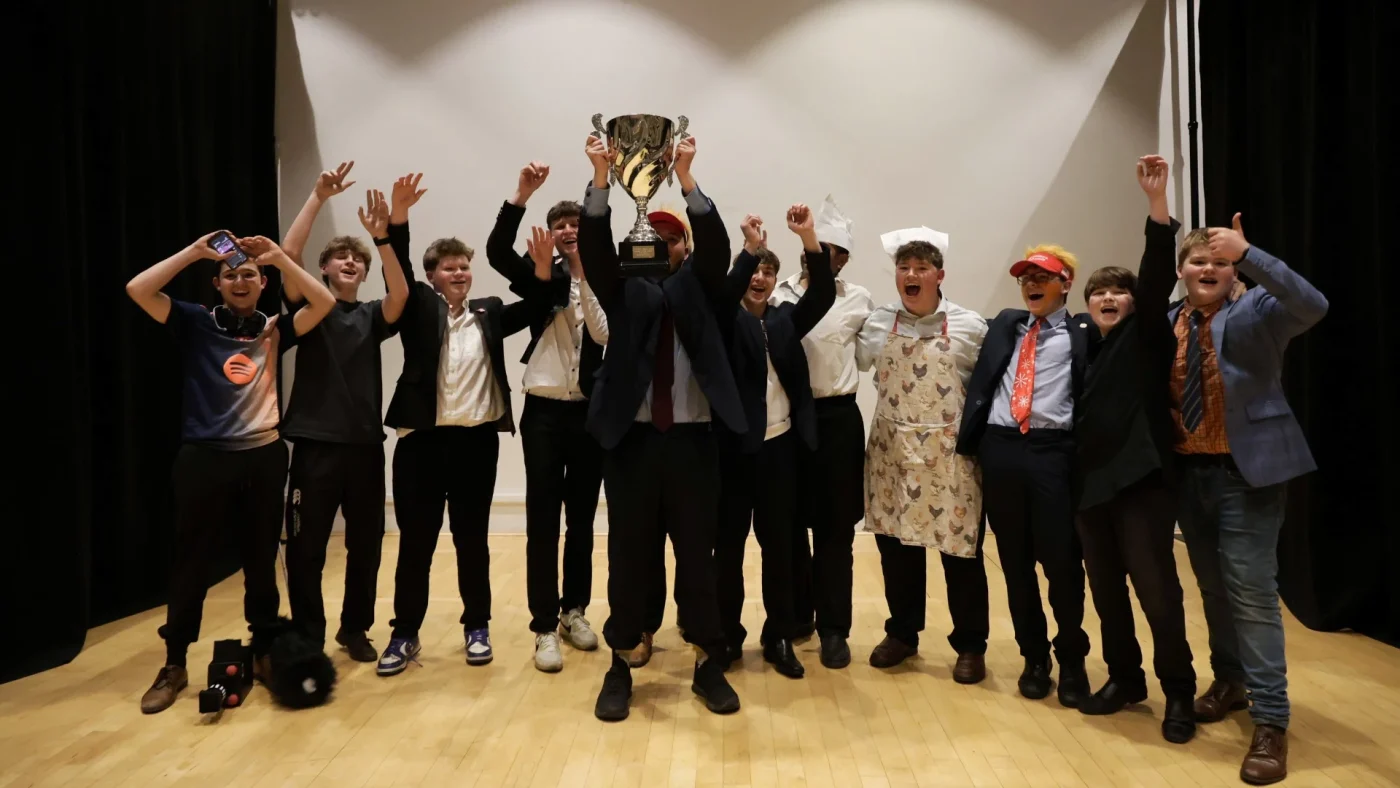 Dale House celebrating their victory at the House Drama 2026 competition.