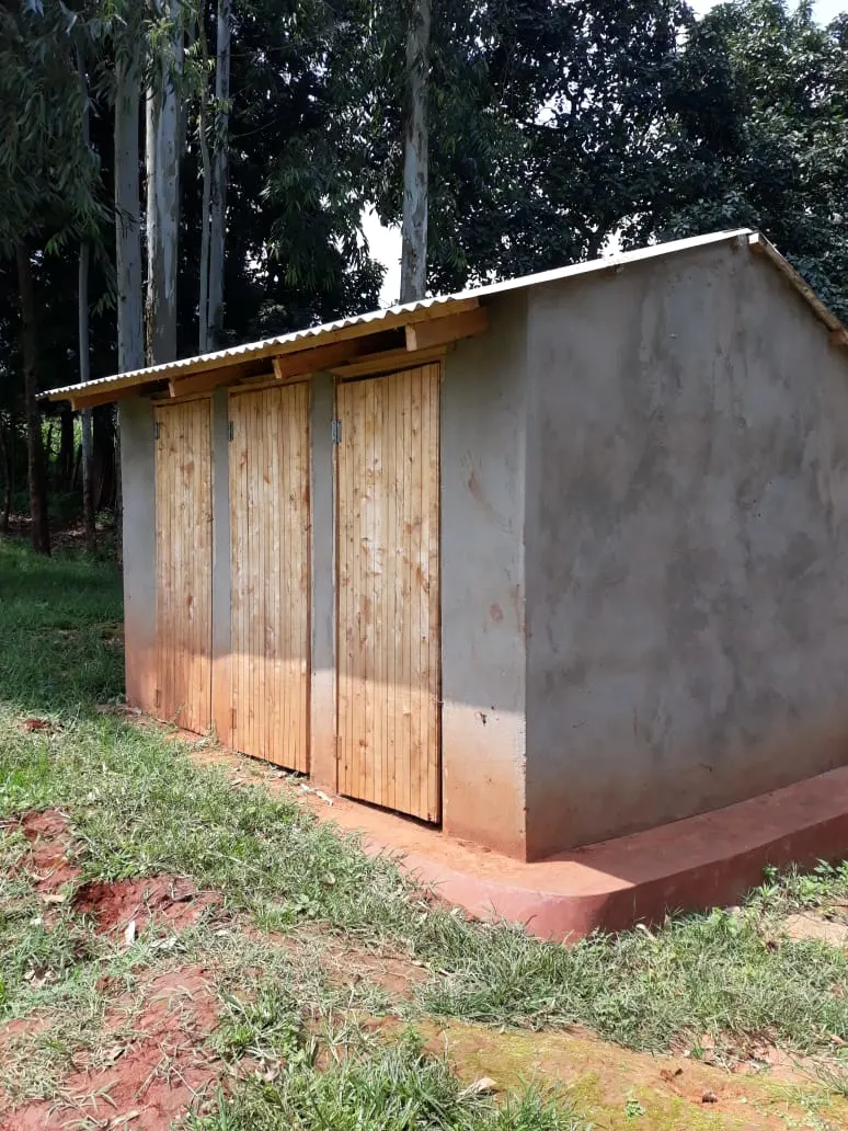 The completed latrine at Kipsaina Village in Kenya.