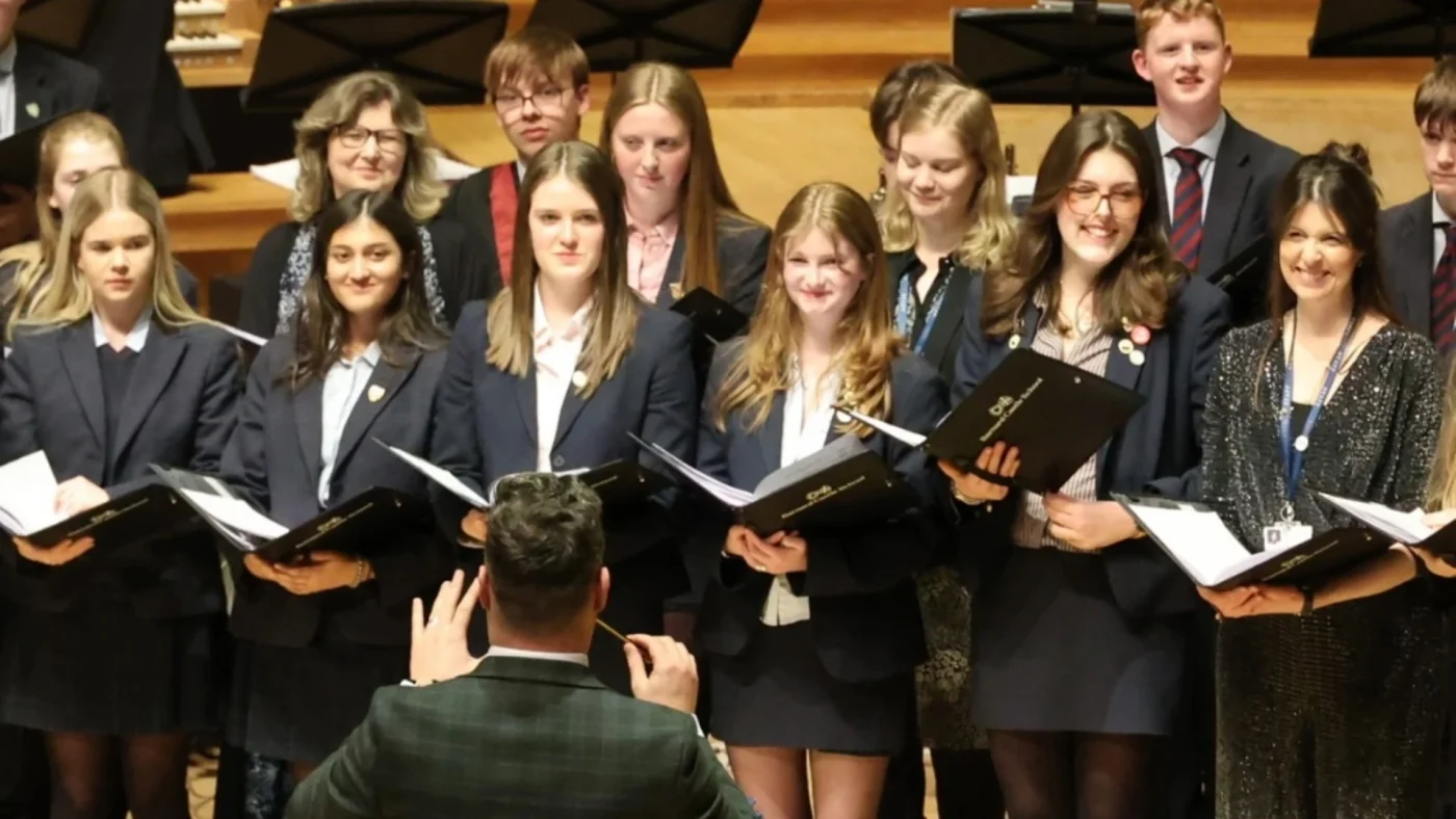 The Barney School Choir performing at The Glasshouse.