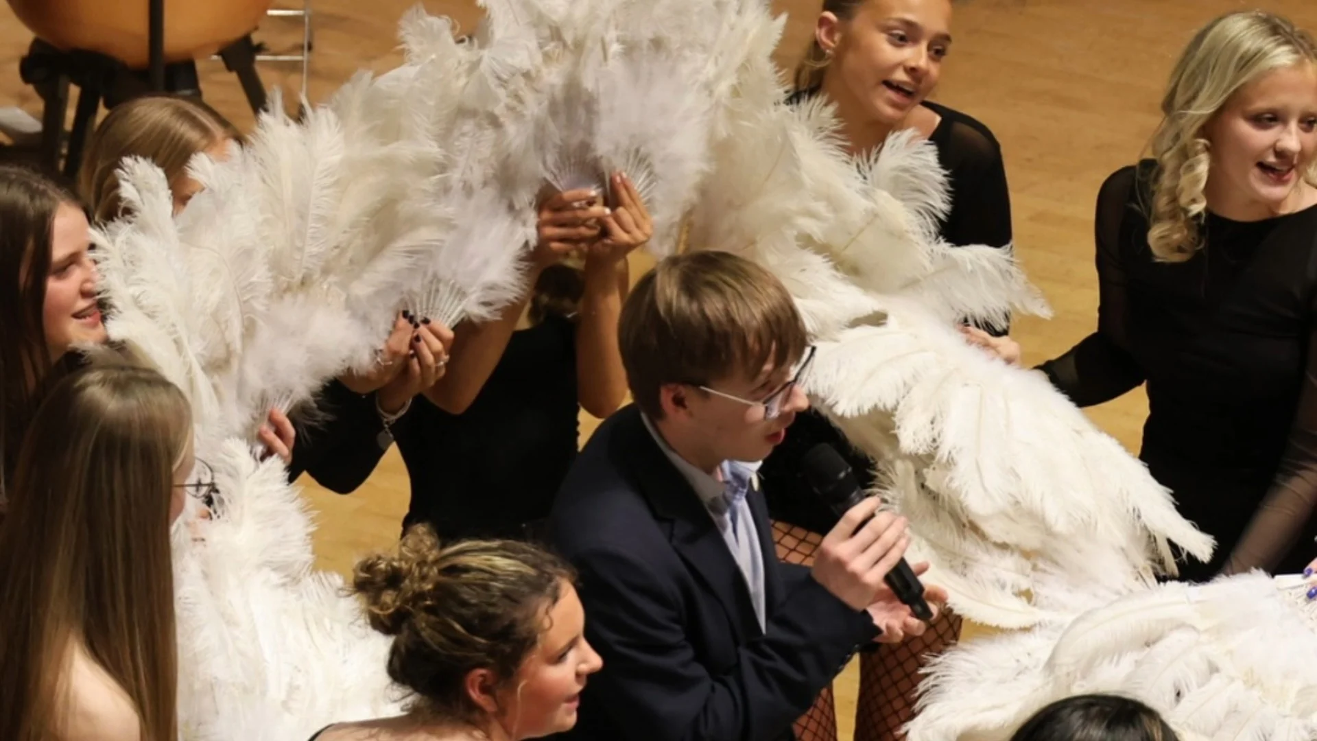 The cast of Barney's Chicago doing a preview performance.