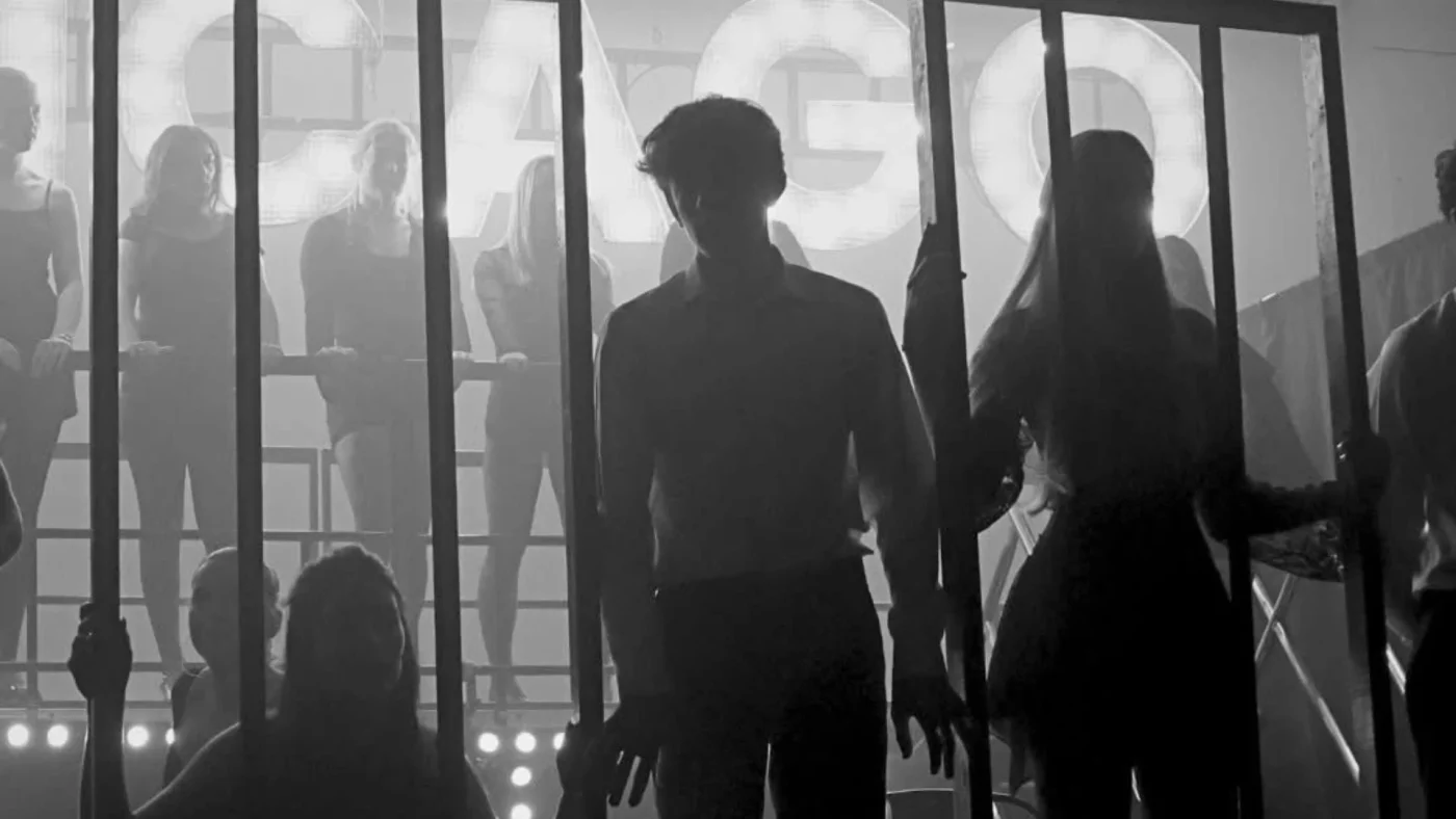 Barney Senior School students dancing in Chicago production.