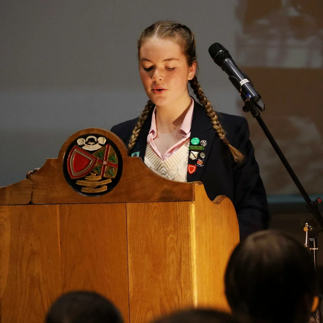 A Barney Sixth Form student presenting their EPQ.