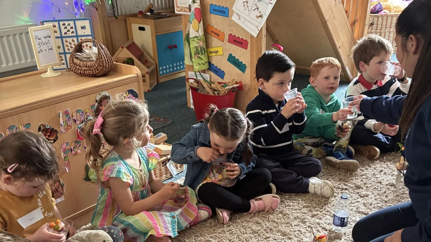 Young children at Barney's Stay & Play event.