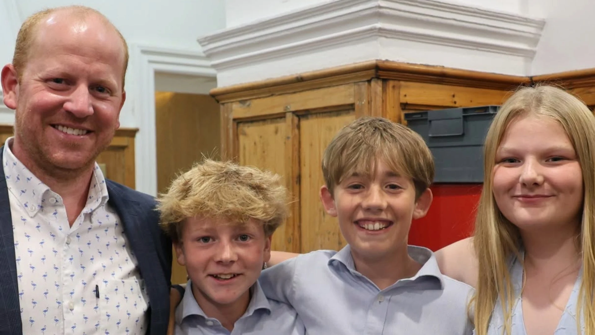 Families, staff, and students at a celebratory evening for Barney's boarding community.