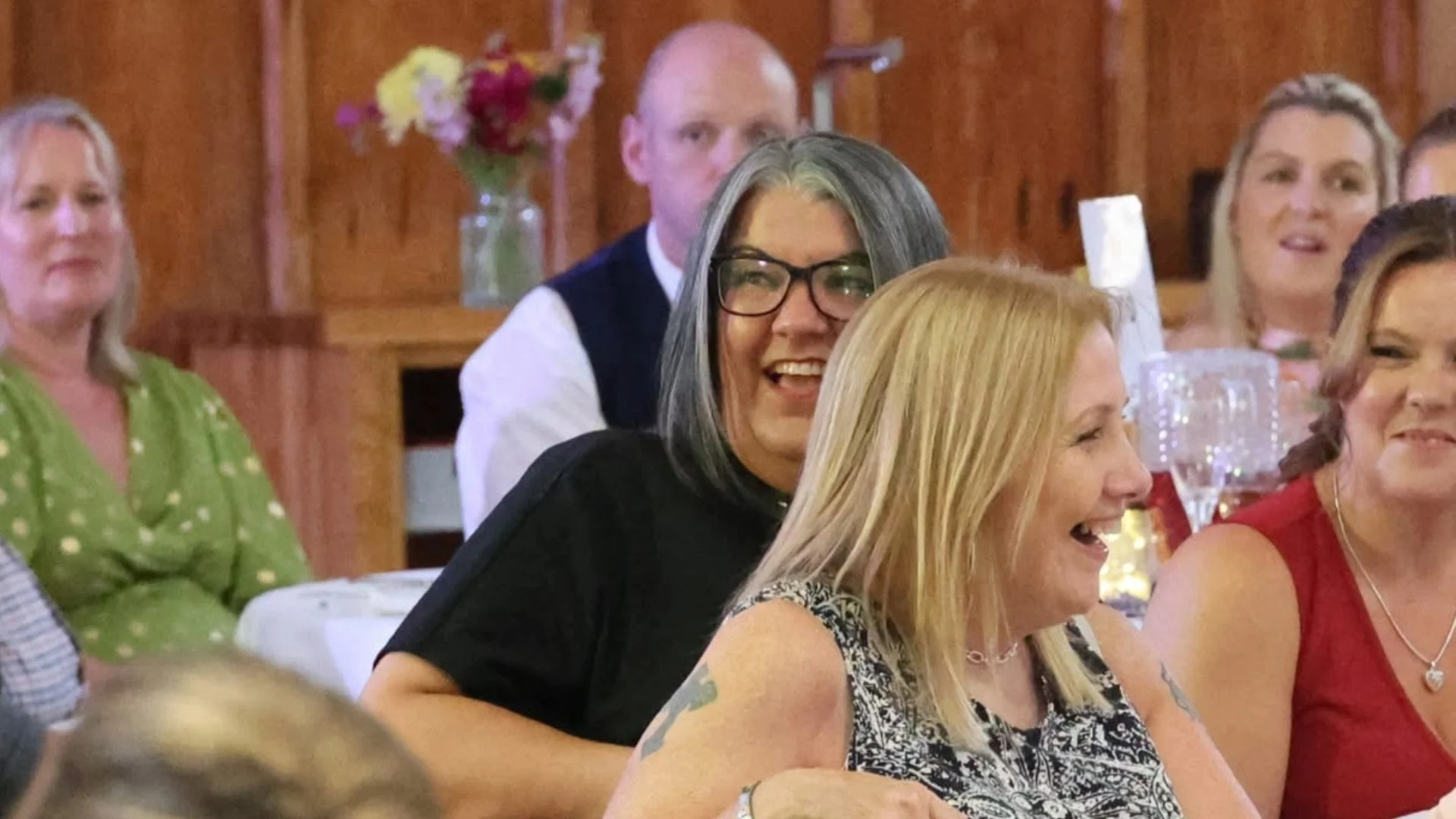 Families, staff, and students at a celebratory evening for Barney's boarding community.
