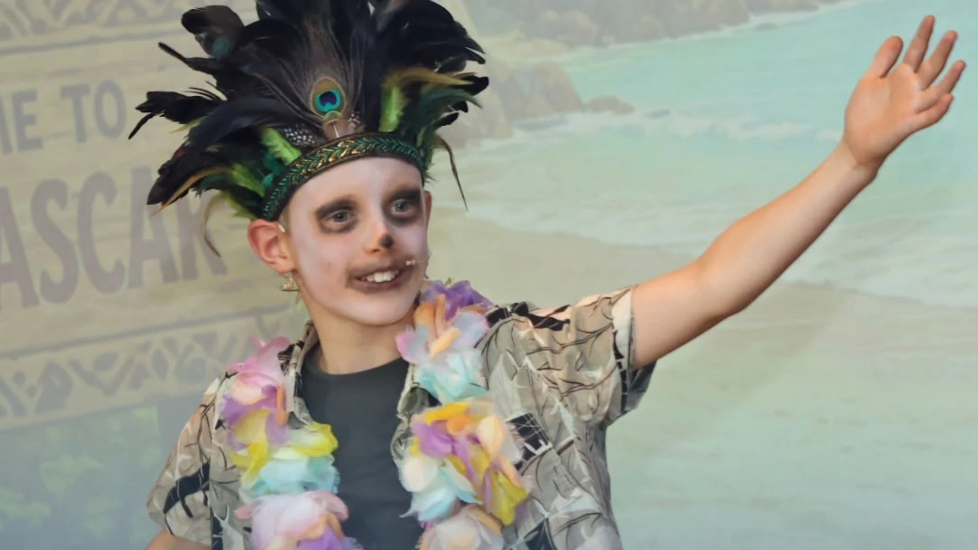 A Barney Prep School student as King Julian in the Madagascar production.