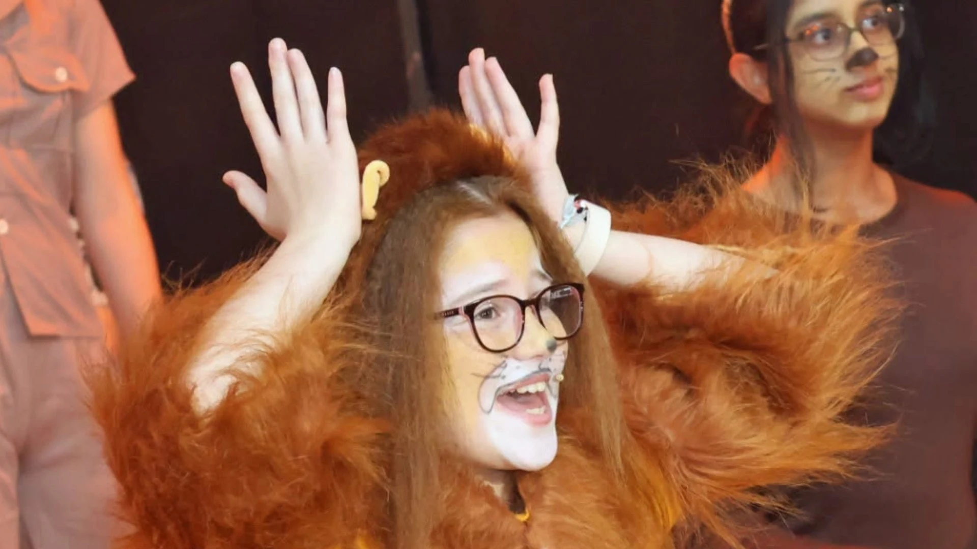 A Barney Prep School student dressed as Alex the Lion from Madagascar.