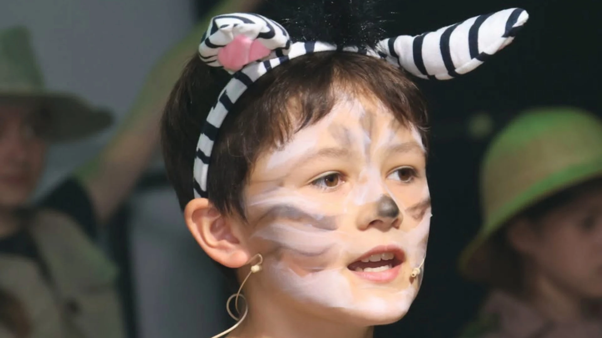A Barney Prep School student dressed as Marty the Zebra from Madagascar.