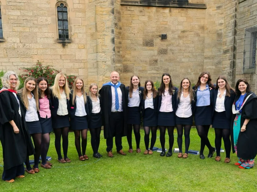 Barnard Castle School Year 13 leavers.