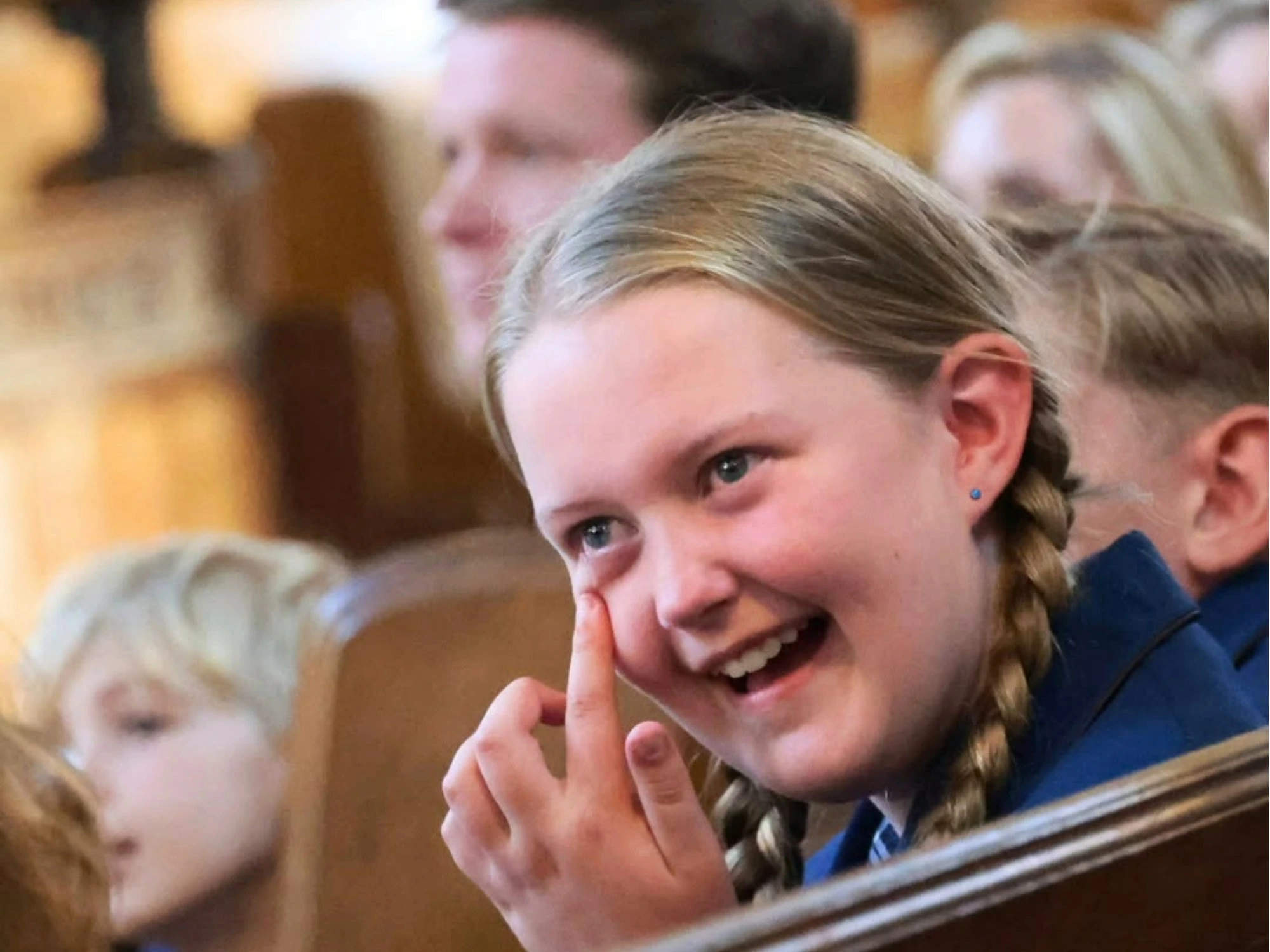 Year 6 student at valedictory Service.