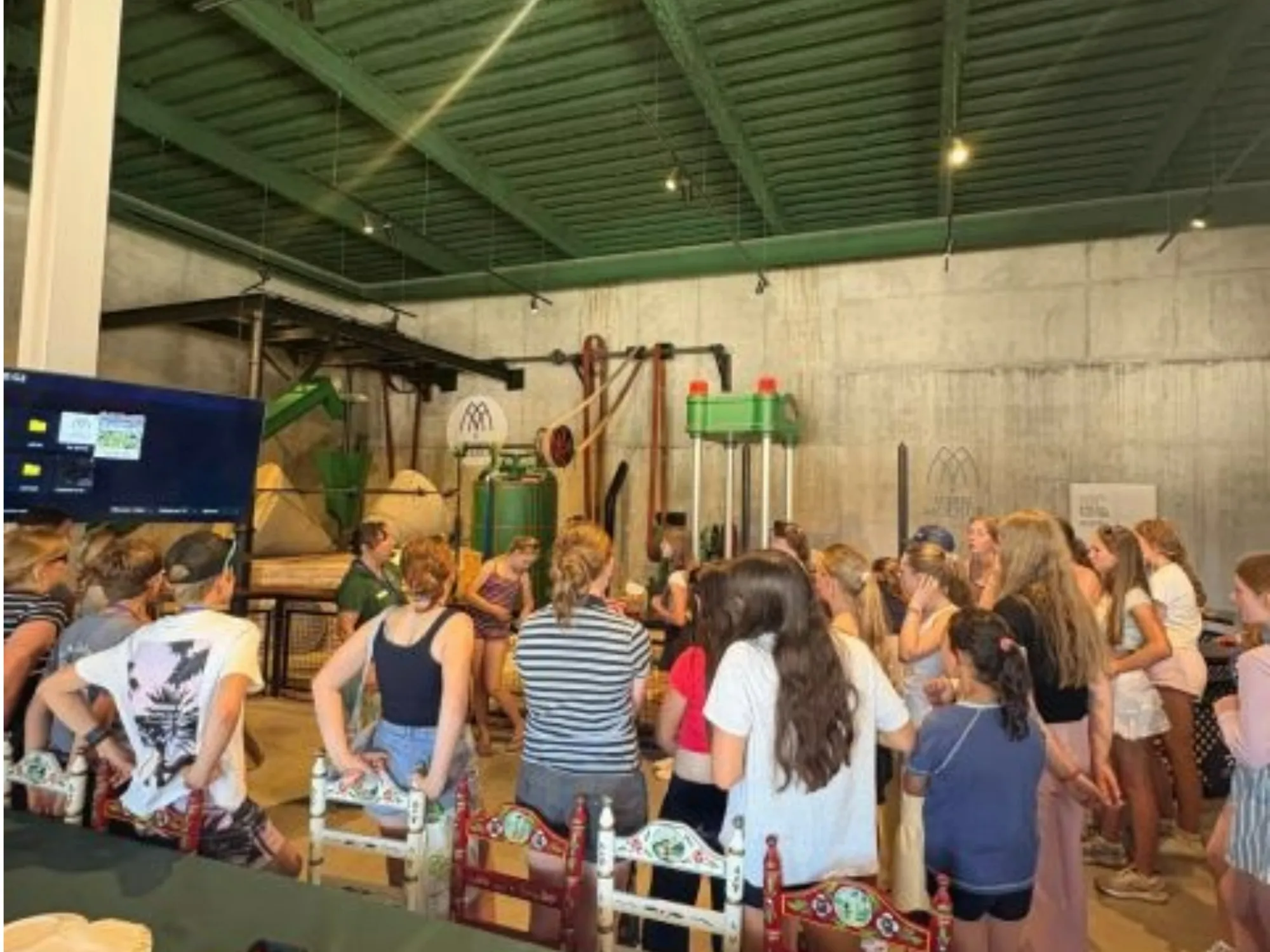 Barney students gathered for a flamenco class in Malaga.