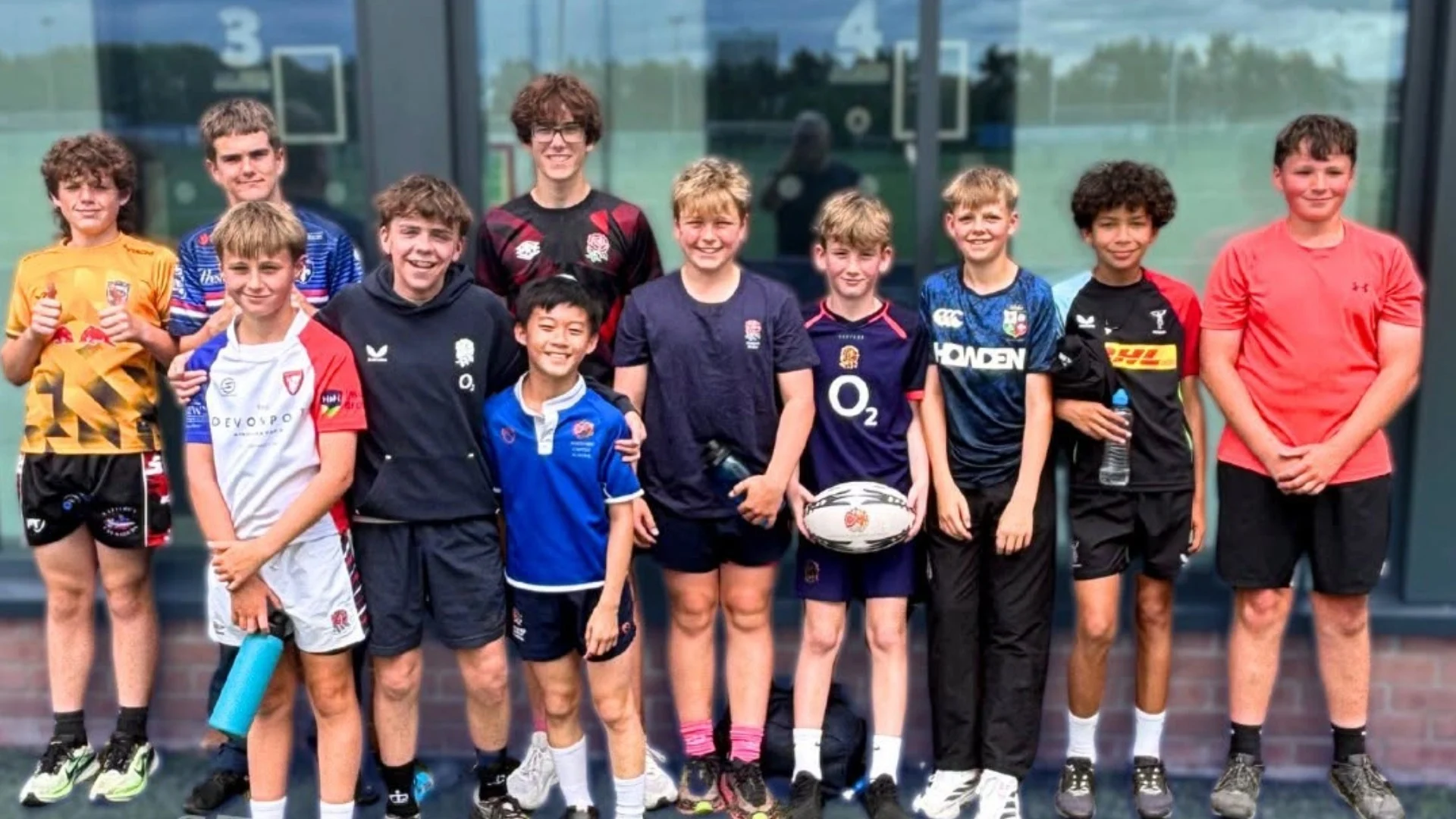 Students in their rugby kits for Barney Rugby Academy.