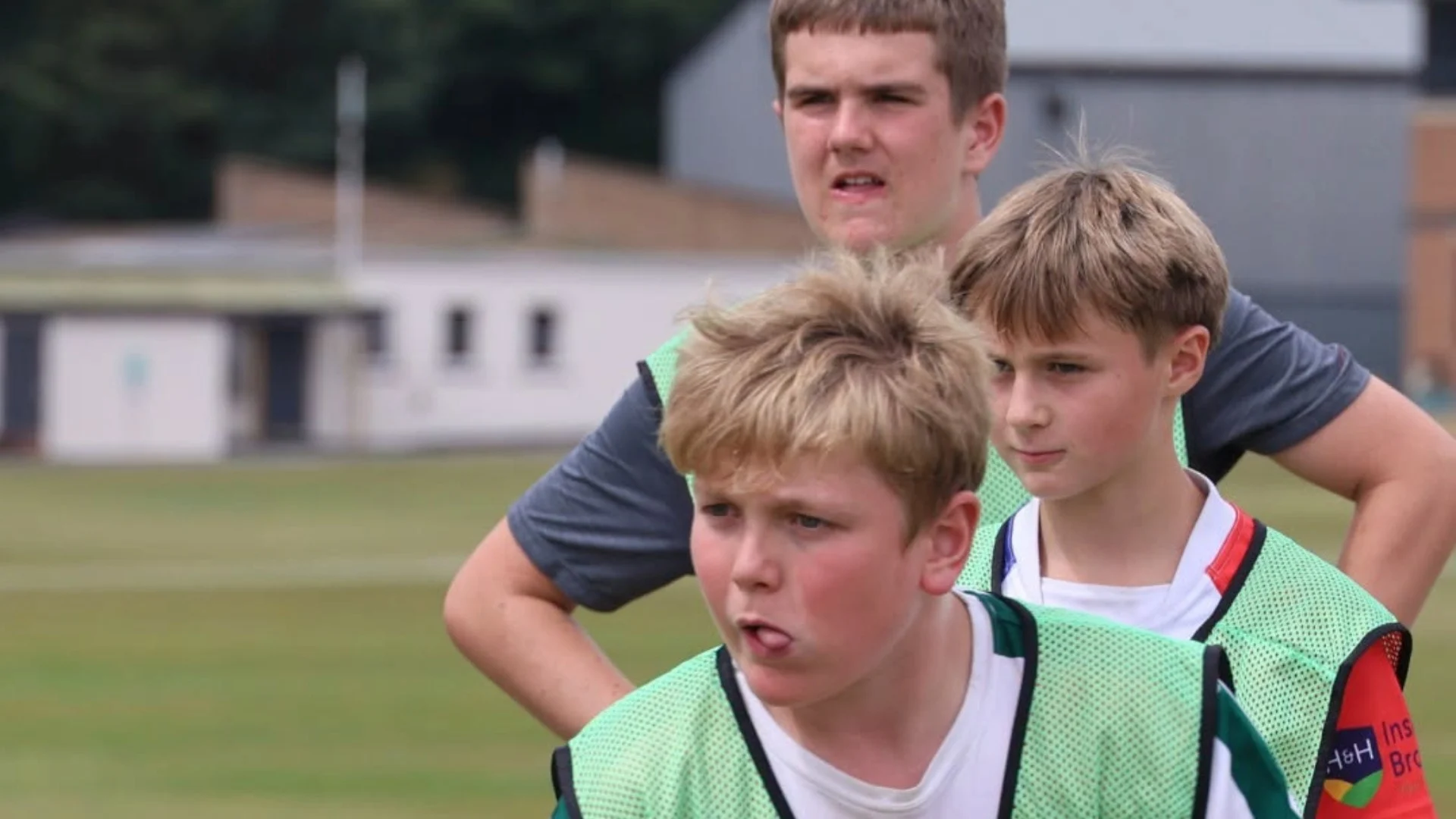 Students playing rugby during Barney Rugby Academy.