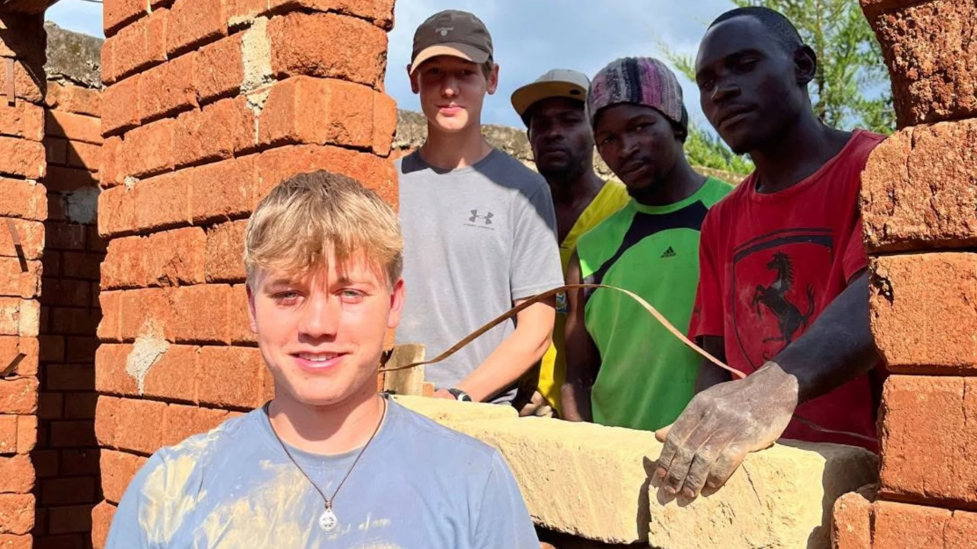Barney students help build on the 2026 Kenya expedition.