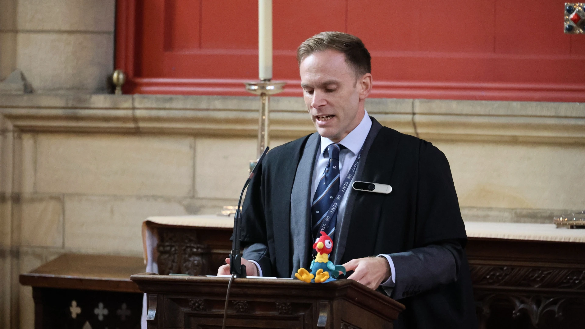 Headmaster David Cresswell speaking at Headmasters assembly 21st September 2026