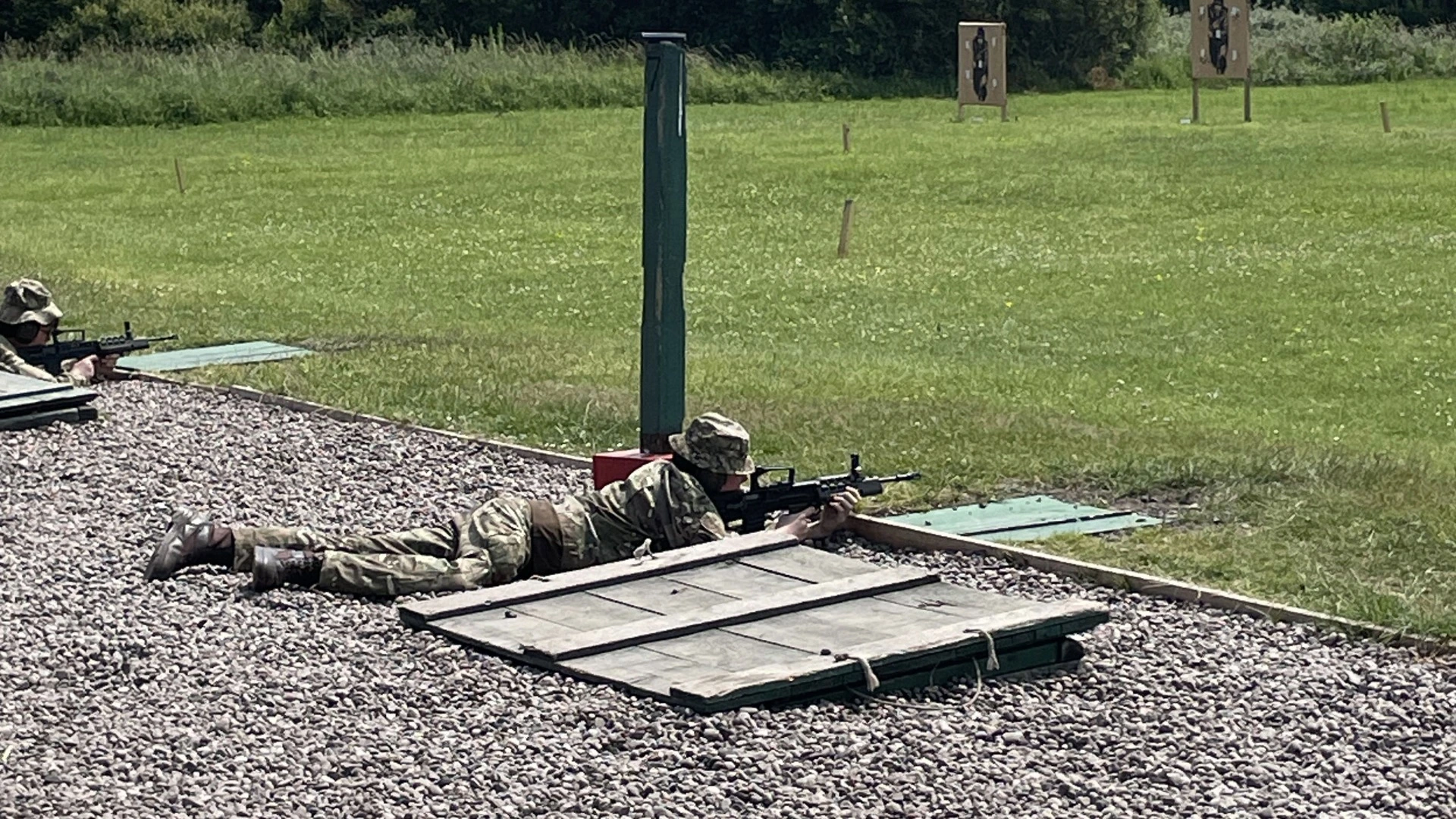 Barney CCF cadets at the shooting range.