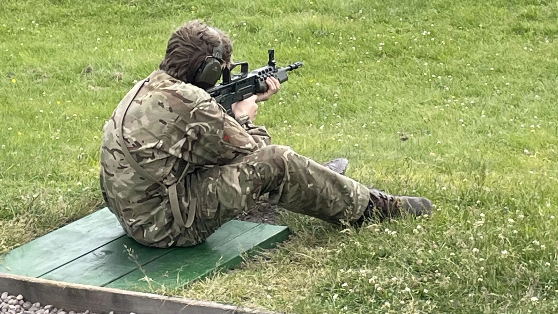 Barney CCF cadets at the shooting range.
