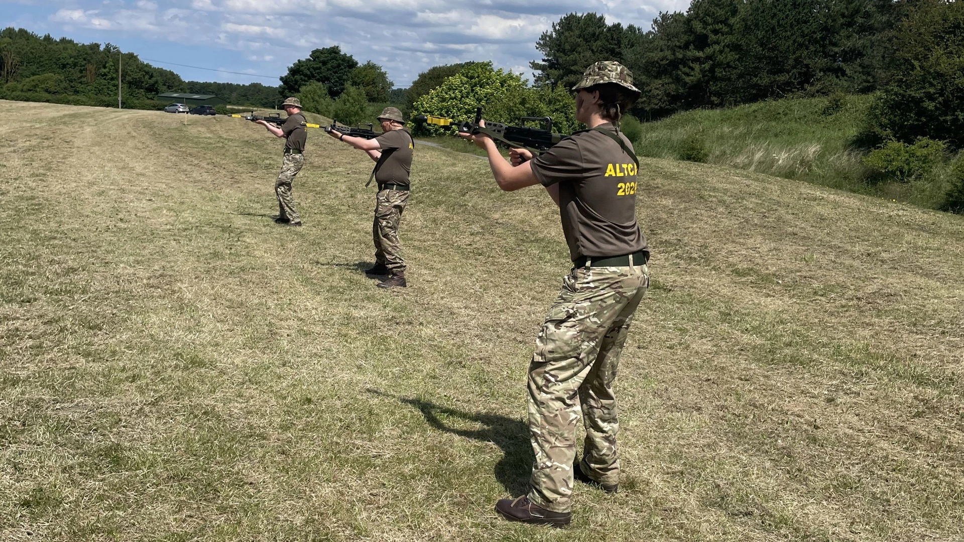 Barney CCF cadets at the shooting range.