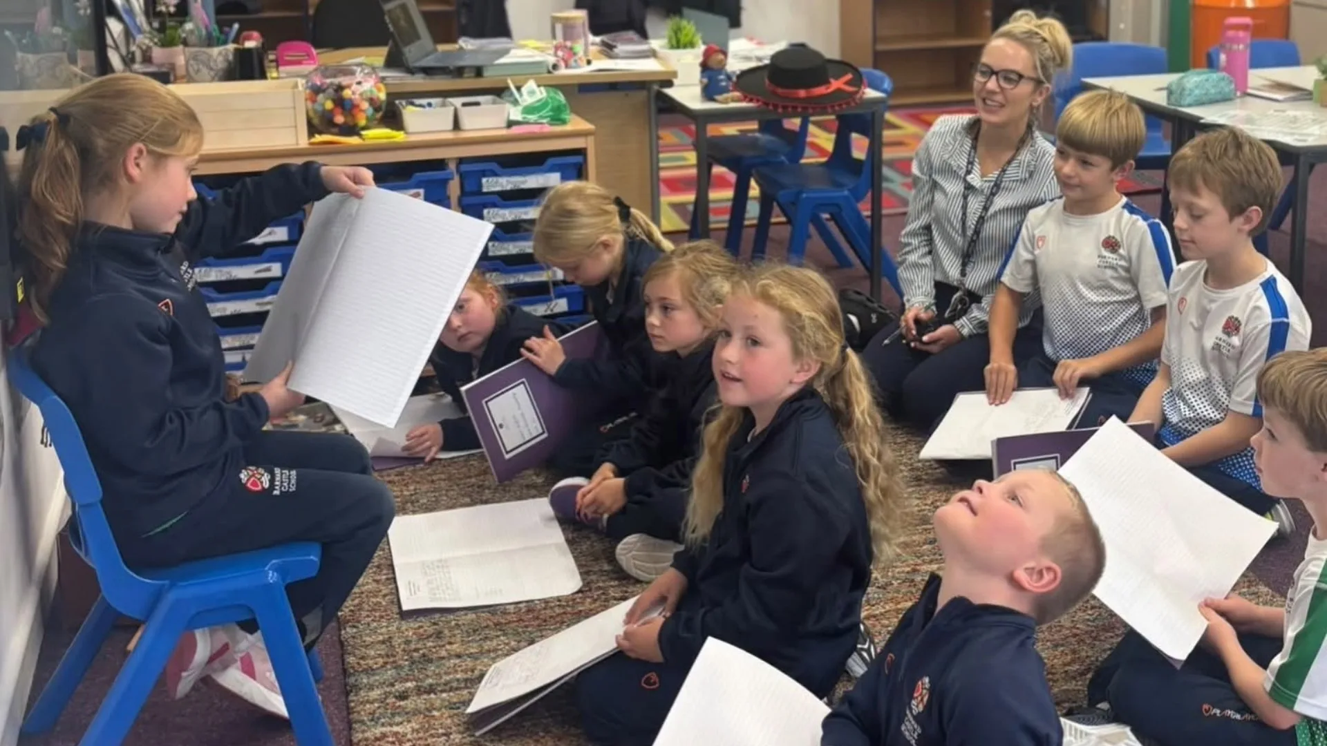 Barney Prep School students enjoying their first week back at school.