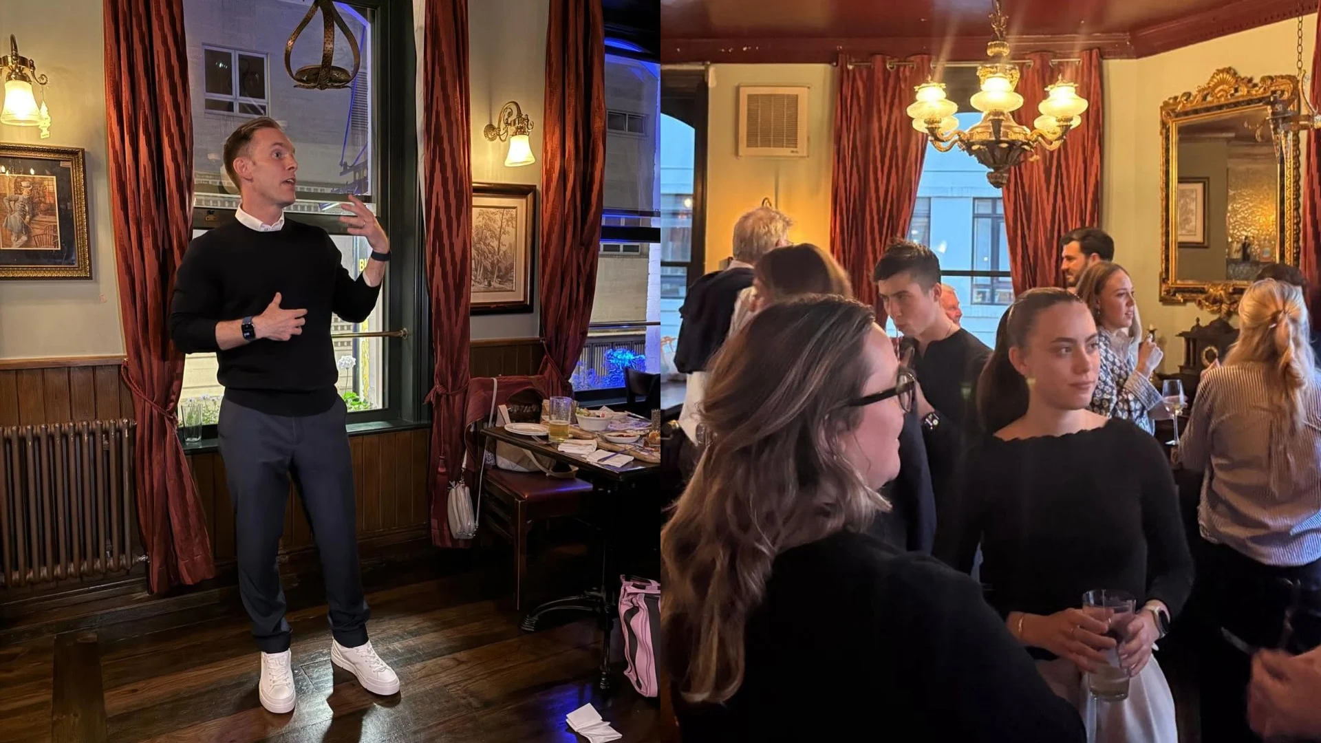 Old Barnardians reconnect over drinks in London.