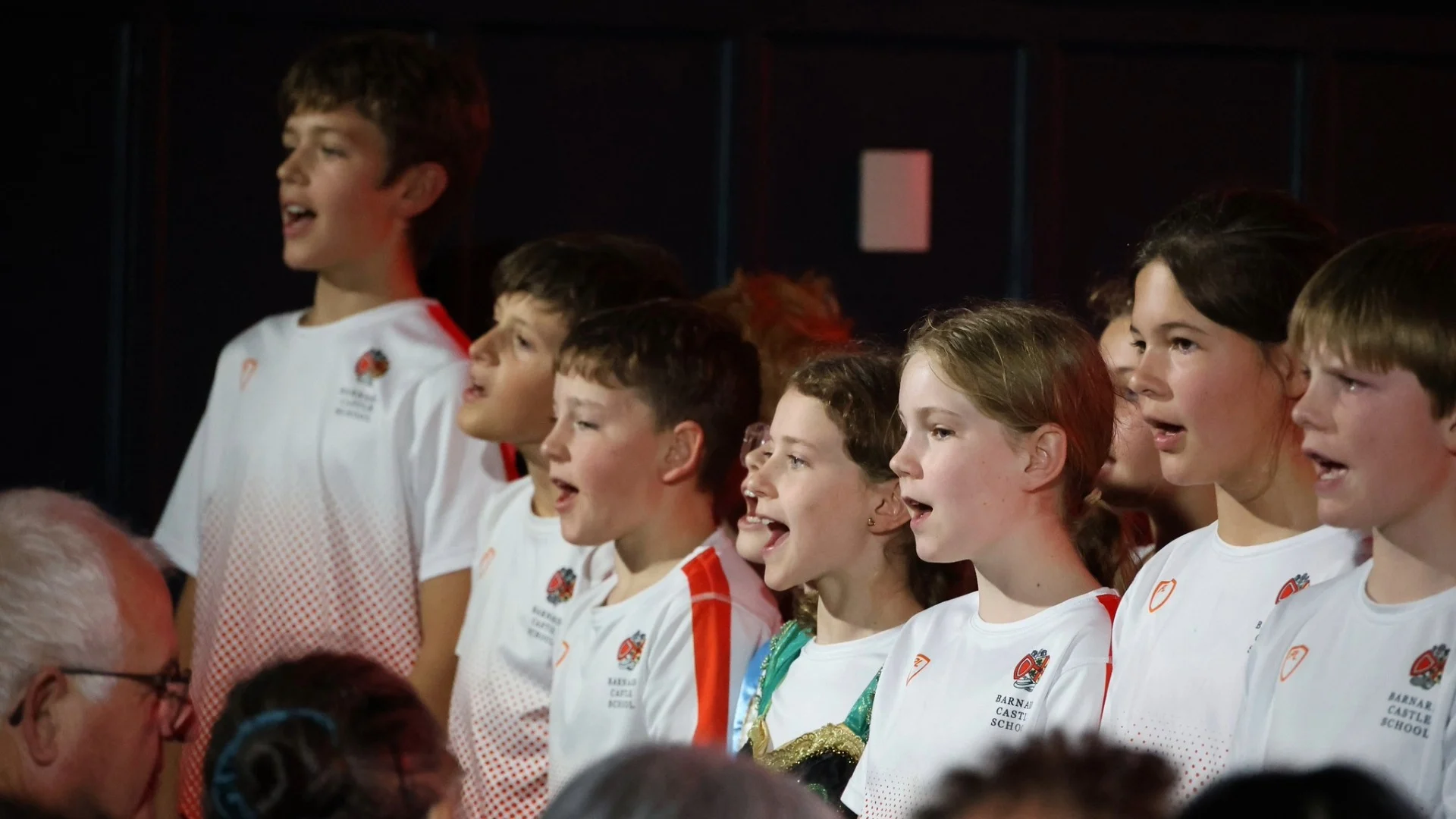 Barney Prep School students performing at House Singing 2026.