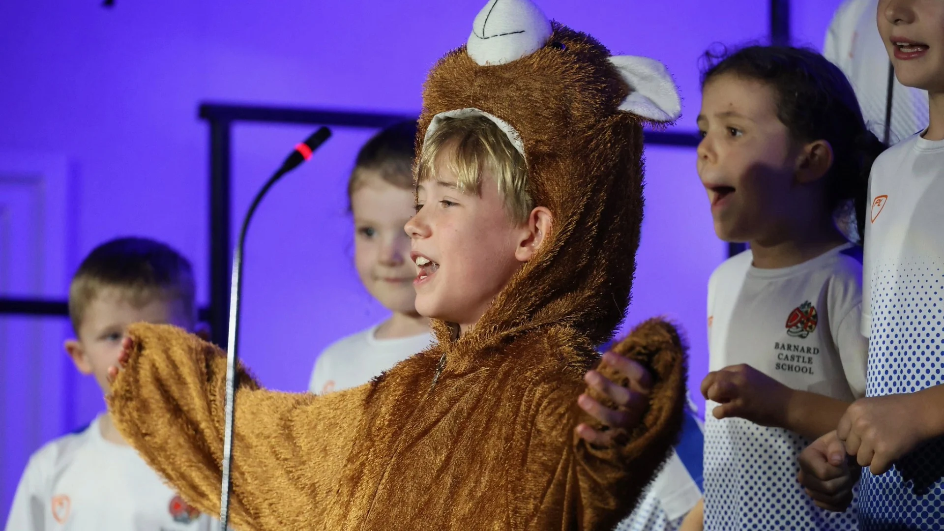 Barney Prep School students performing at House Singing 2026.