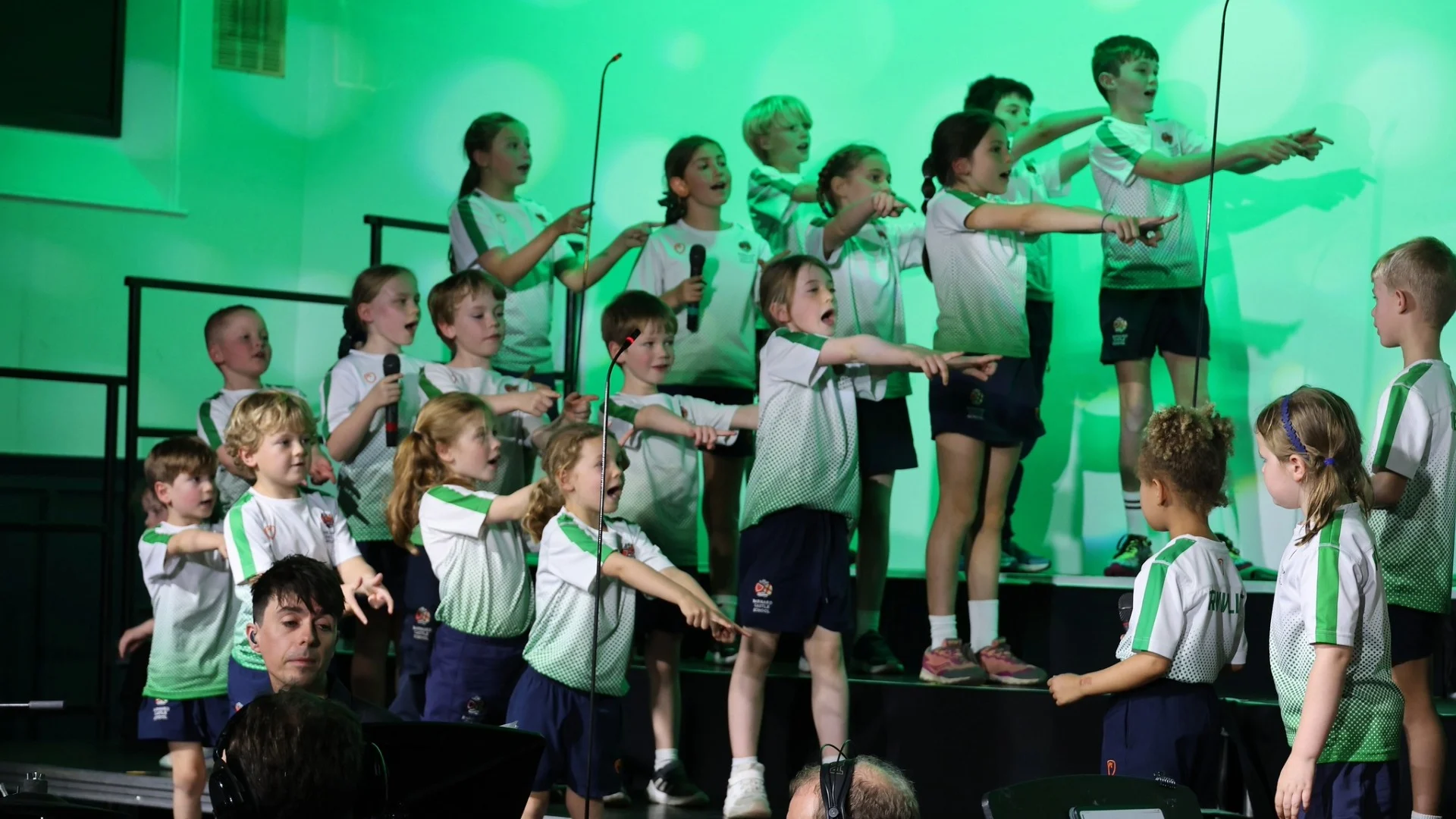 Barney Prep School students performing at House Singing 2026.