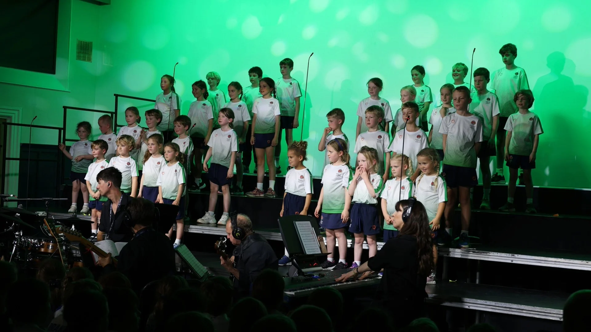 Barney Prep School students performing at House Singing 2026.