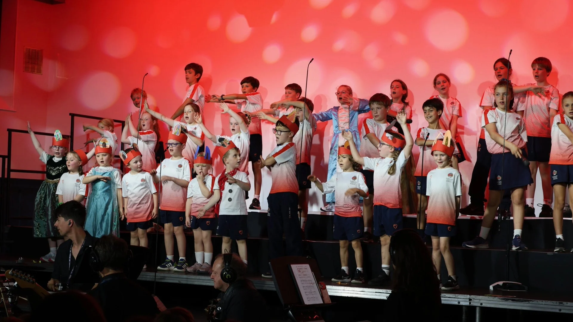 Barney Prep School students performing at House Singing 2026.