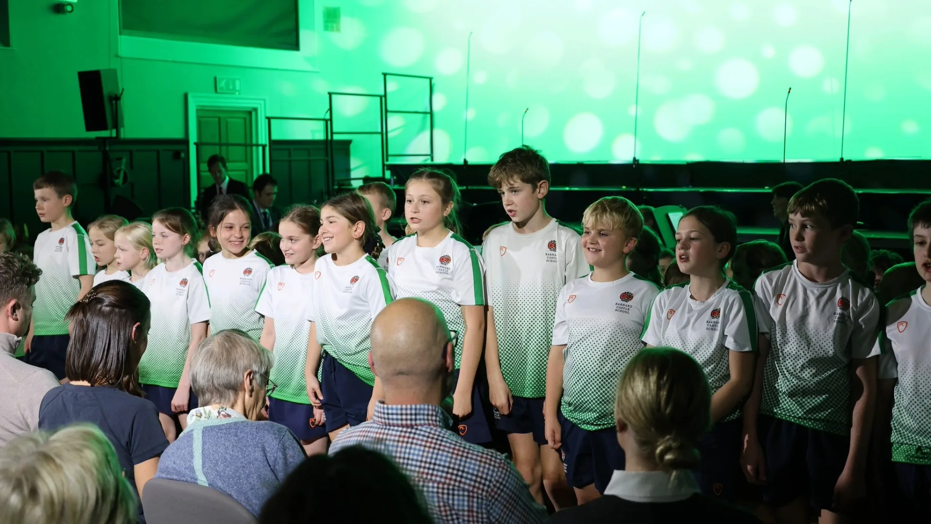 Barney Prep School students performing at House Singing 2026.