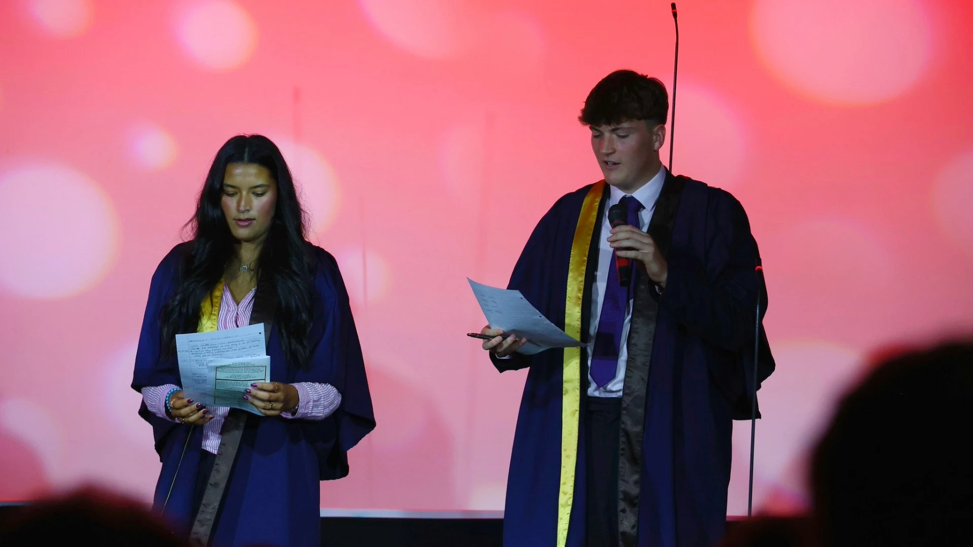 Barney Senior School Head Boy and Head Girl at House Singing 2026.